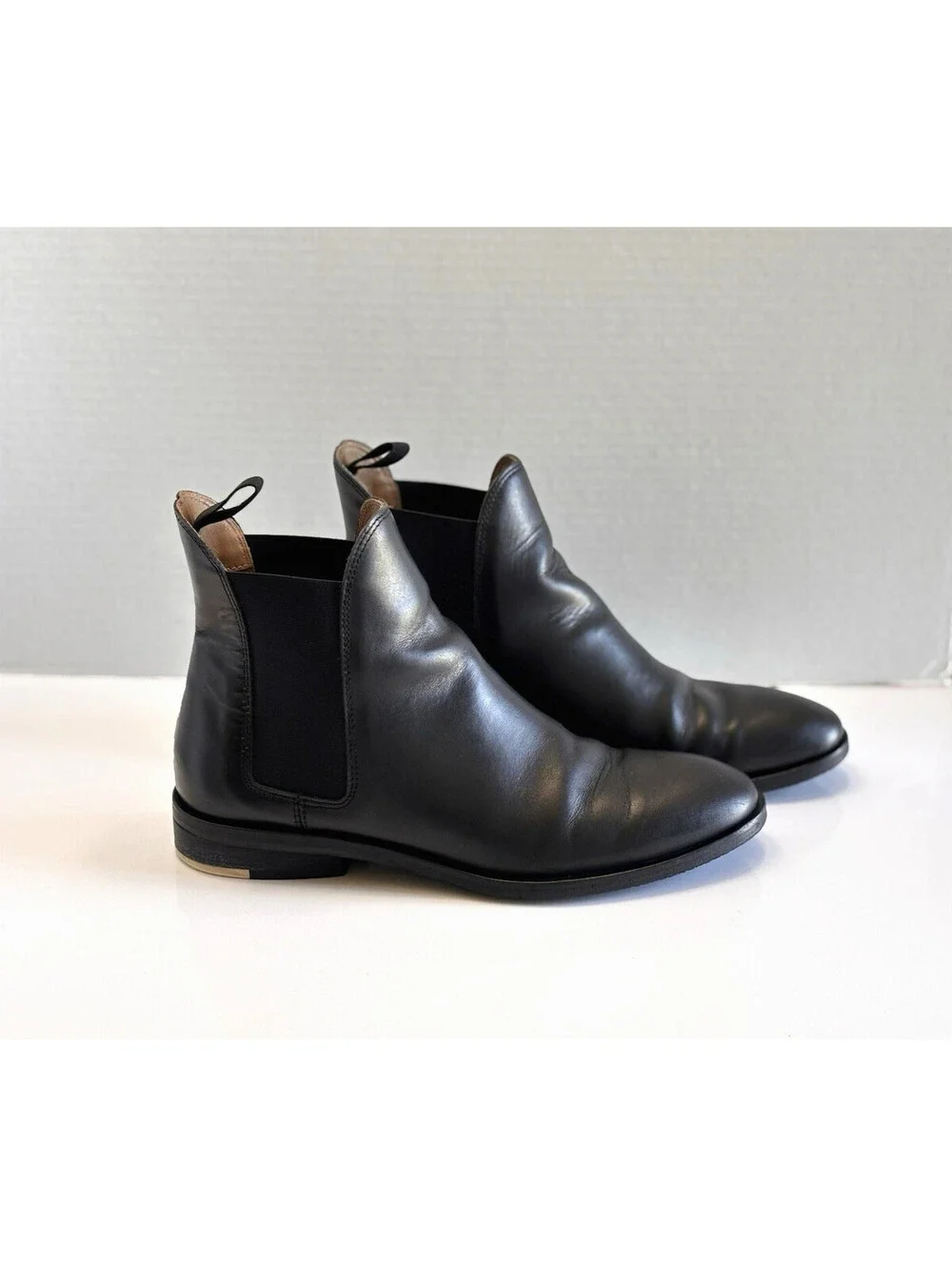 Everlane The New Modern Italian Chelsea Boots Women’s Black Leather Ankle Size 8